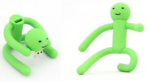 Zielona figurka ludzika z pamięcią pod USB 1