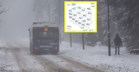 Silny wiatr, opady i ślisko na drogach. Prognoza pogody na weekend