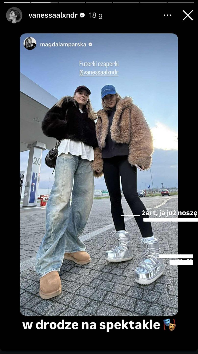 Vanessa Aleksander pozuje w futrze