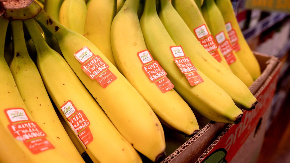 Bananas from Mexico at a grocery store in San Francisco, California, US, on Thursday, Jan. 30, 2025. Treasury yields briefly jumped after the central bank's statement appeared to indicate that it held rates steady because its progress on taming inflation had ebbed. Photographer: David Paul Morris/Bloomberg via Getty Images