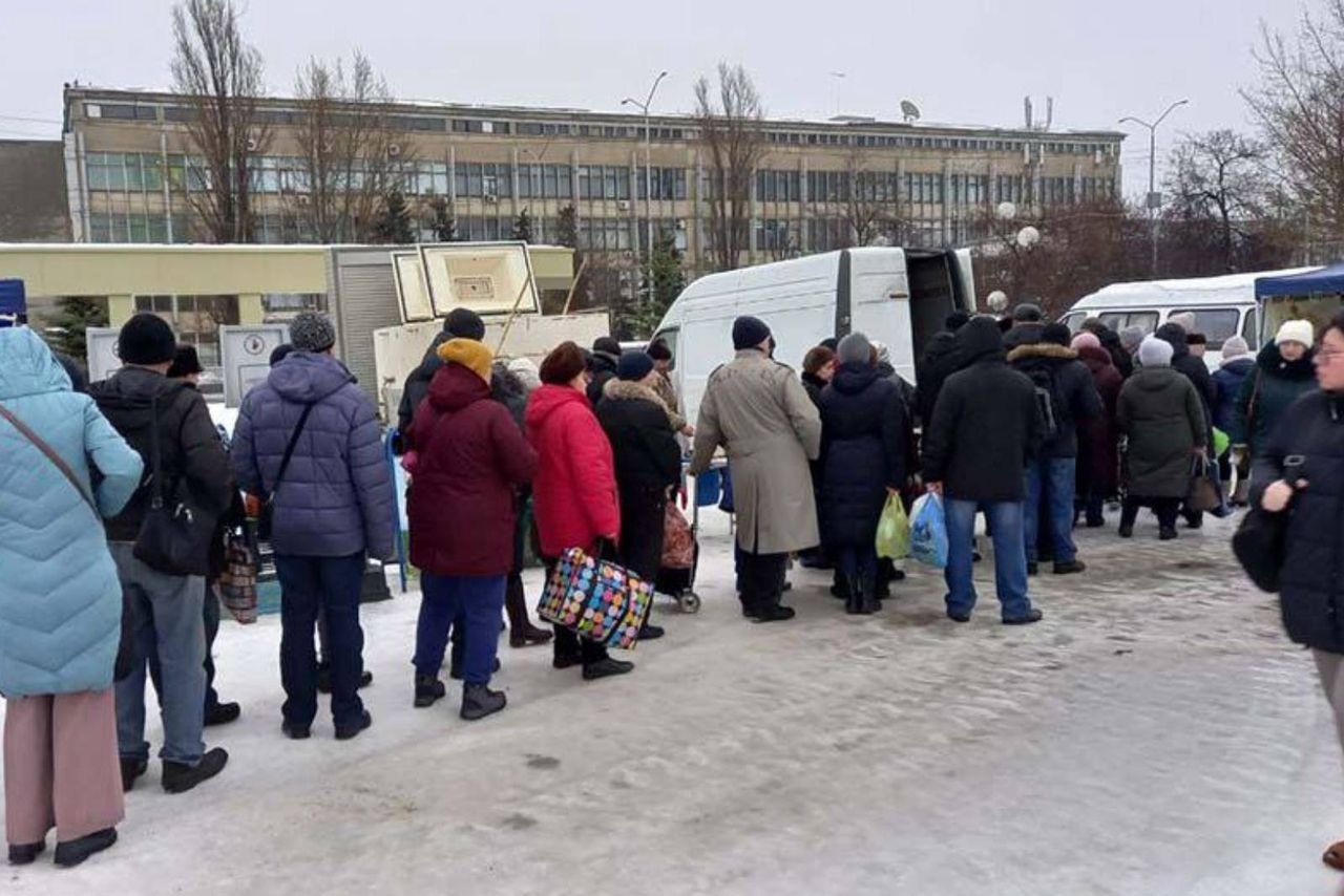 The Russians are once again standing in long lines because there is a shortage of eggs.