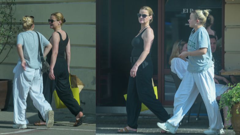 Monika Richardson z córką na mieście