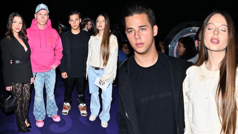 Allan Krupa z dziewczyną i "teściami" na premierze filmowej