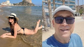 Paulina Koziejowska wije się na plaży i rozmyśla nad związkiem z 62-letnim Maciejem Orłosiem: "Te wakacje to dla nas sprawdzian" (ZDJĘCIA)