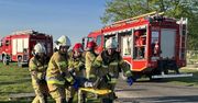 Strażacy i ratownicy medyczni brali udział w akcji na lotnisku w Lesznie. Ćwiczyli czarny scenariusz dla Antidotum Airshow 2025