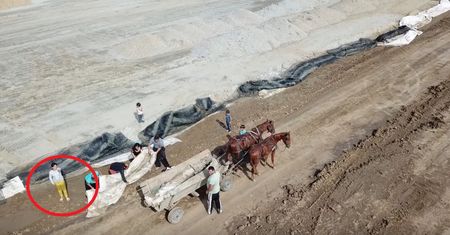 Przyłapani na gorącym uczynku. Kradli materiały, gdy nadleciał dron