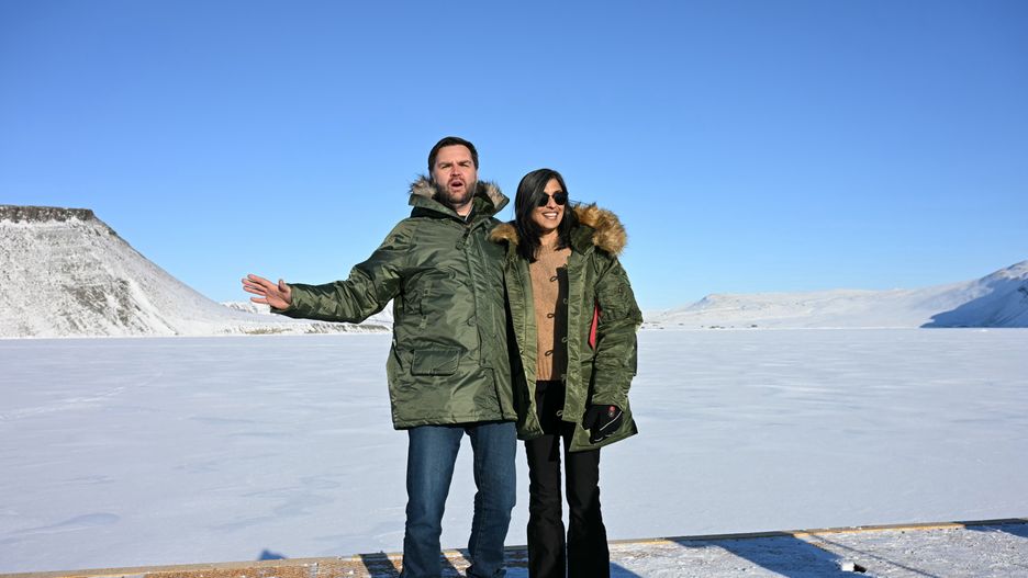 Vice President JD Vance Visits US Military Base In Northern Greenland
PITUFFIK, GREENLAND - MARCH 28: US Vice President JD Vance and Second Lady Usha Vance pose as they tour the US military's Pituffik Space Base on March 28, 2025 in Pituffik, Greenland. The itinerary for the visit was scaled back after a plan for a more extensive trip drew criticism from officials in Greenland and Denmark, which controls foreign and defence policy of the semiautonomous territory. (Photo by Jim Watson - Pool / Getty Images)
Pool
bestof, topix
