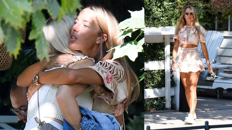 Ewa Chodakowska na obiedzie z mężem i pieskiem