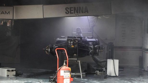 Pożar w garażu Williamsa