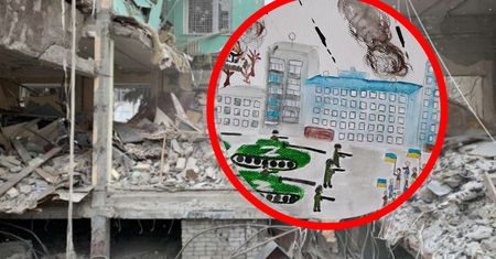 Ten rysunek łamie serce. Oto jak siedmiolatka widzi wojnę