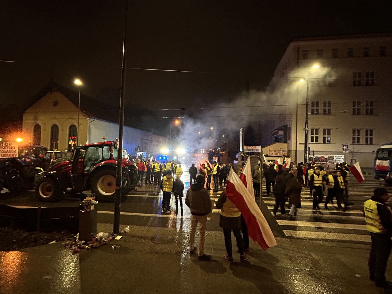 Protest rolników w Olsztynie 20 lutego 2024 r.