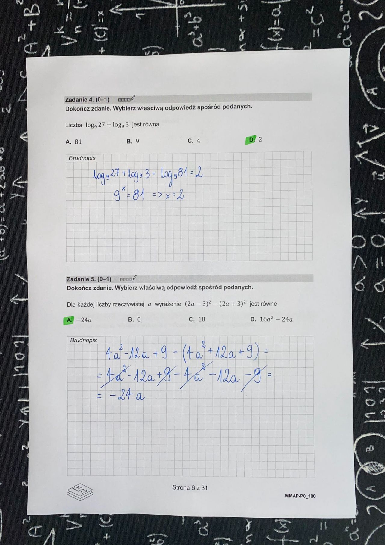 Odpowiedzi z matematyki. Matura 2023