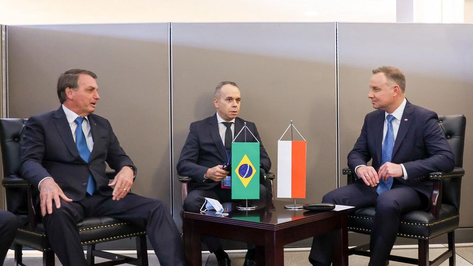 Prezydent Andrzej Duda na spotkaniu z prezydentem Brazylii Jairem Bolsonaro w 2021 roku
