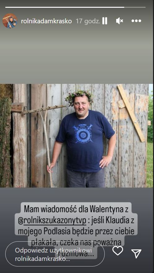 Adam Kraśko ma wiadomość dla Valentyna