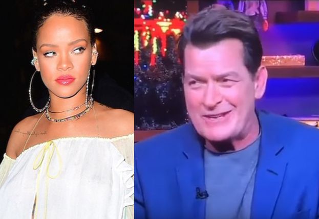  Charlie Sheen przeprasza Rihannę za nazwanie jej "su*ą" i... zaprasza na drinka