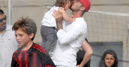 David Beckham z córką na meczu!