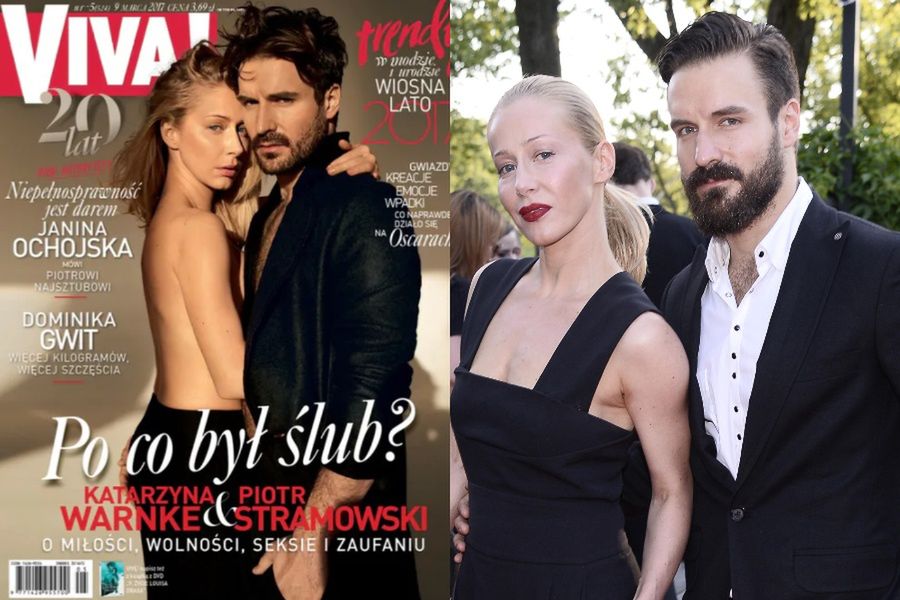 Katarzyna Warnke i Piotr Stramowski na okładce magazynu "Viva!"