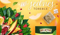 Herbapol kampanią pod hasłem "Najwięcej przyjemności w jednej torebce" reklamuje zielone herbaty Big Active