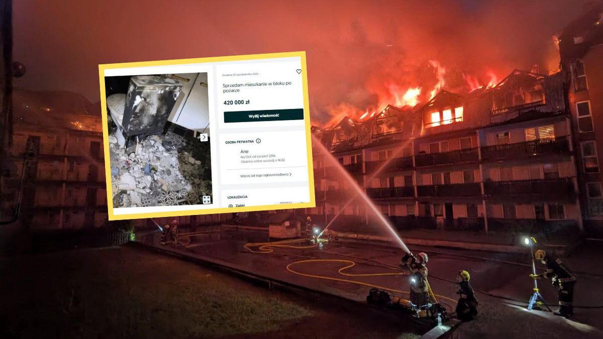 Mieszkanie po pożarze w Ząbkach na sprzedaż