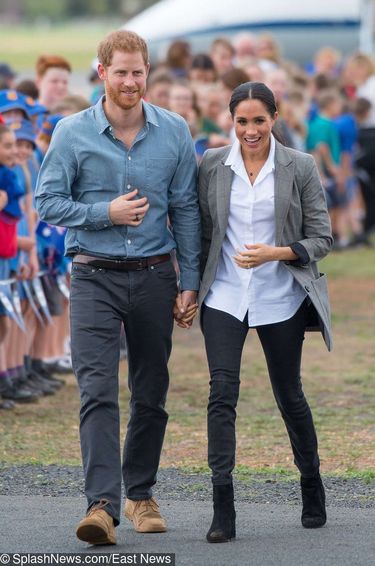 Meghan Markle i książę Harry na spotkaniu z dziećmi w Dubho