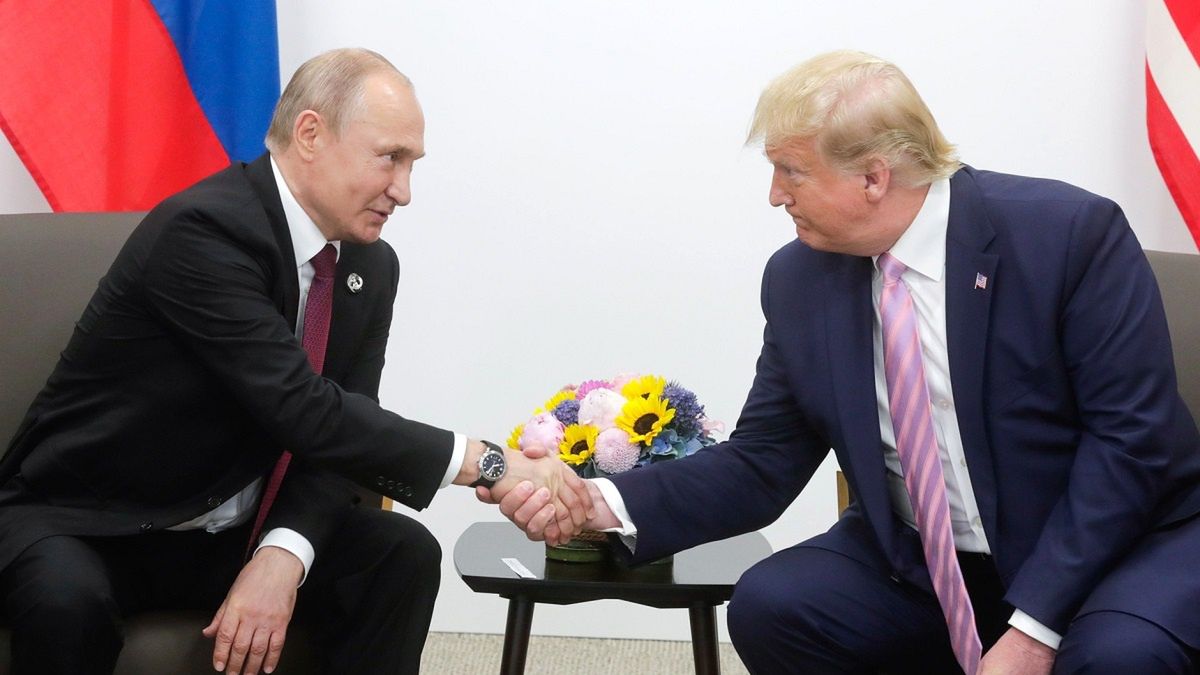 Spotkanie Trumpa i Putina w 2019 roku.