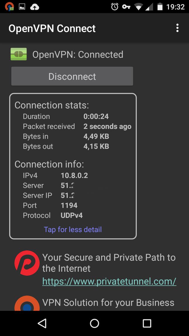 Połączenie VPN za pomocą aplikacji OpenVPN Connect