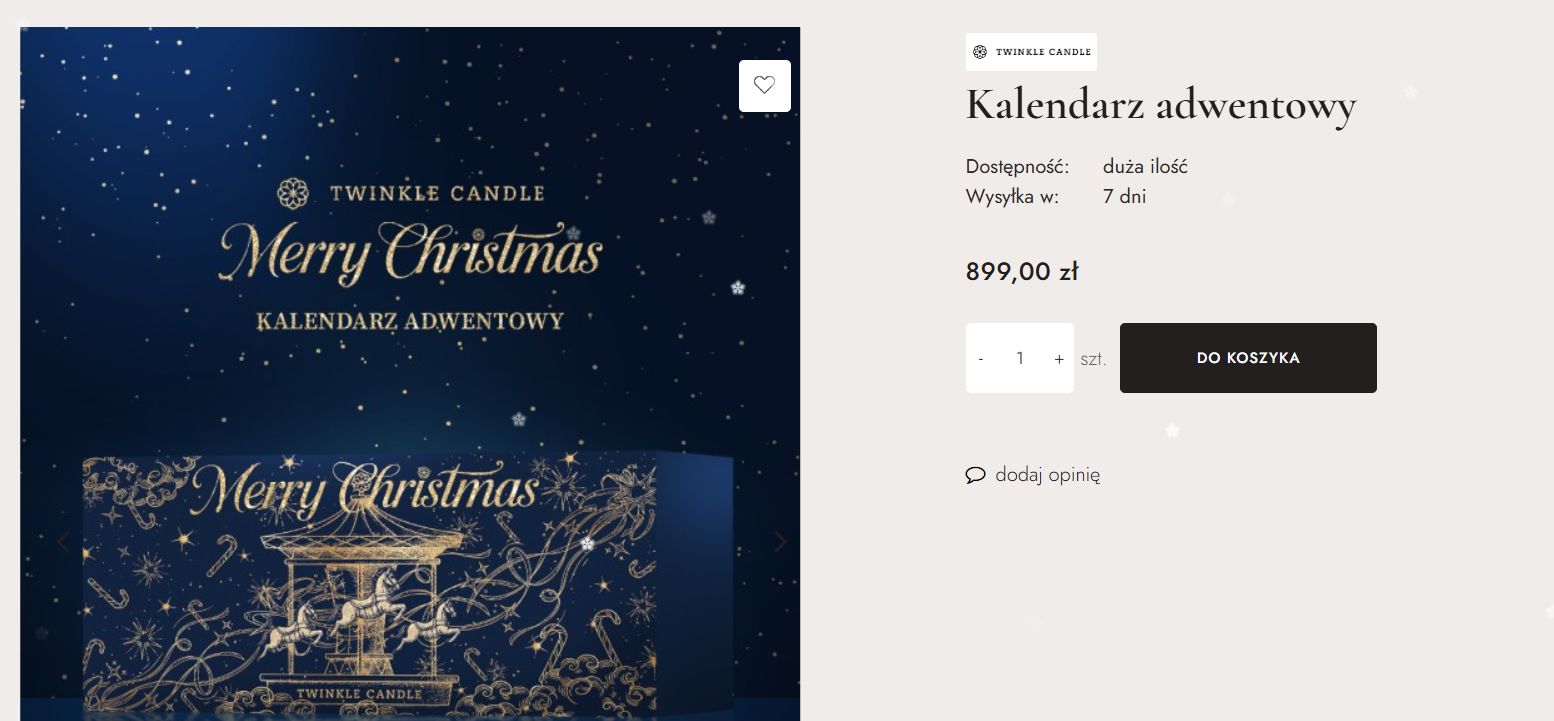 Kalendarz adwentowy Andziaks