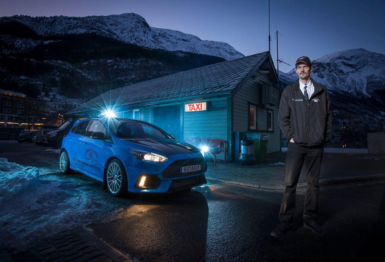 Pierwszy taki Ford Focus RS. Służy w Norwegii jako taksówka