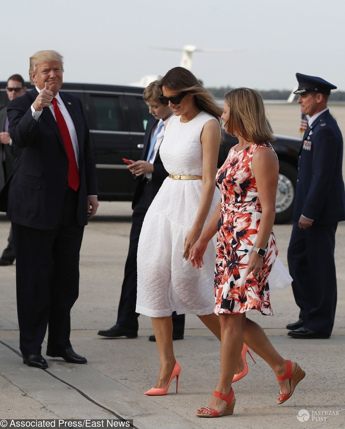 Melania Trump w białej sukni na Wielkanoc 2017