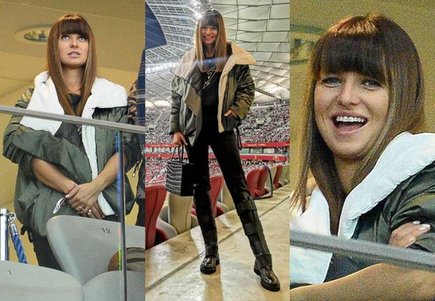 Ciężarna Anna Lewandowska w casualowej stylizacji na meczu Bayernu Monachium. Ładnie wyglądała? (ZDJĘCIA)