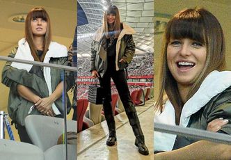 Ciężarna Anna Lewandowska w casualowej stylizacji na meczu Bayernu Monachium. Ładnie wyglądała? (ZDJĘCIA)