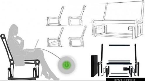 Krzesło wyciskające energię z siedzenia 1