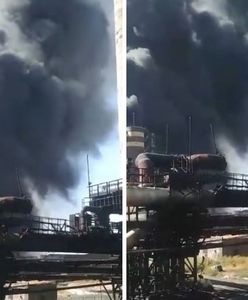 Rosjanie zaatakowali. Pożar strawił składowisko chemikaliów [RELACJA NA ŻYWO]