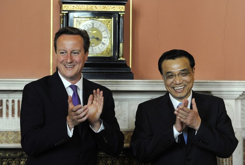 David Cameron i Li Keqiang podczas dzisiejszego spotkania