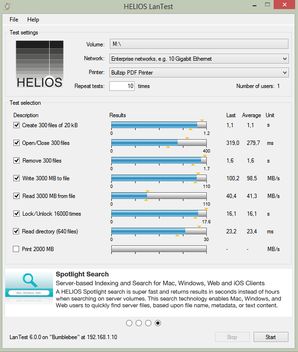 Wynik testu dla HP Microserver