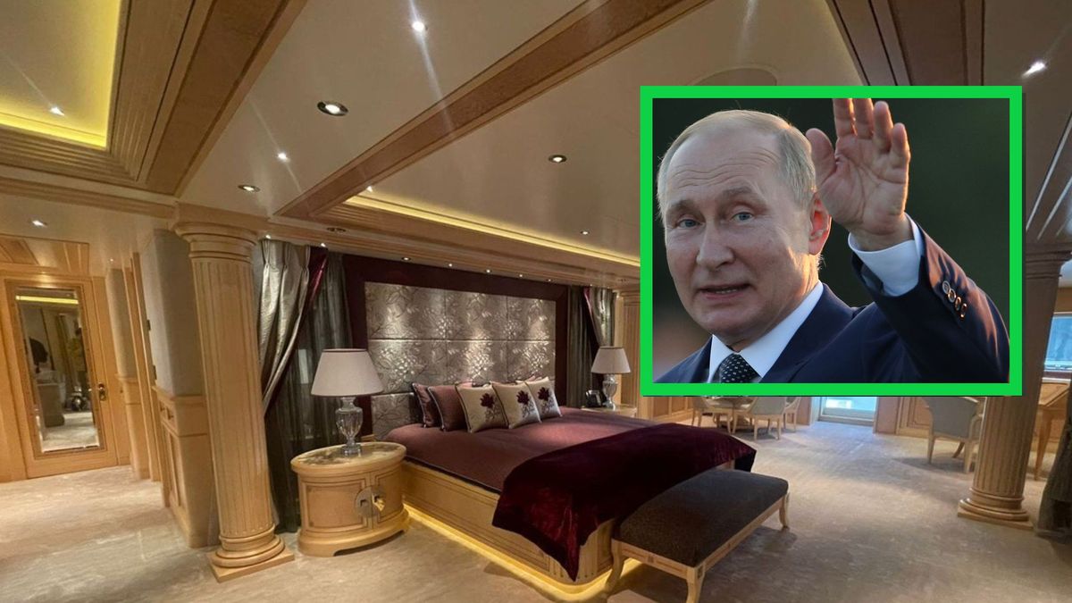 Zdjęcie wnętrza luksusowego jachtu Putina