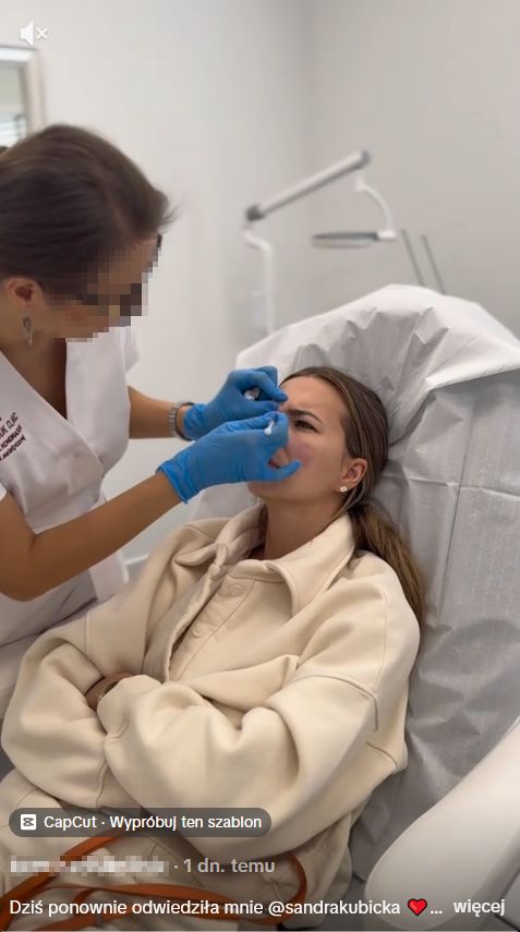 Sandra Kubicka w gabinecie medycyny estetycznej