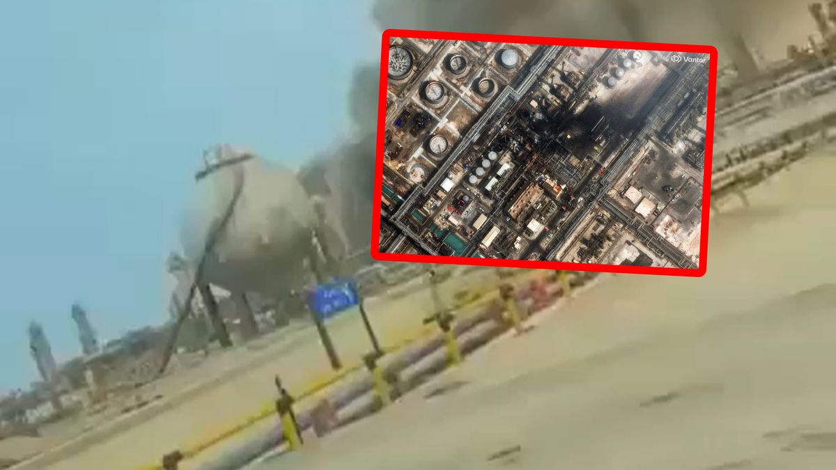 Zdjęcia satelitarne pokazują zniszczenia saudyjskiej rafinerii. 