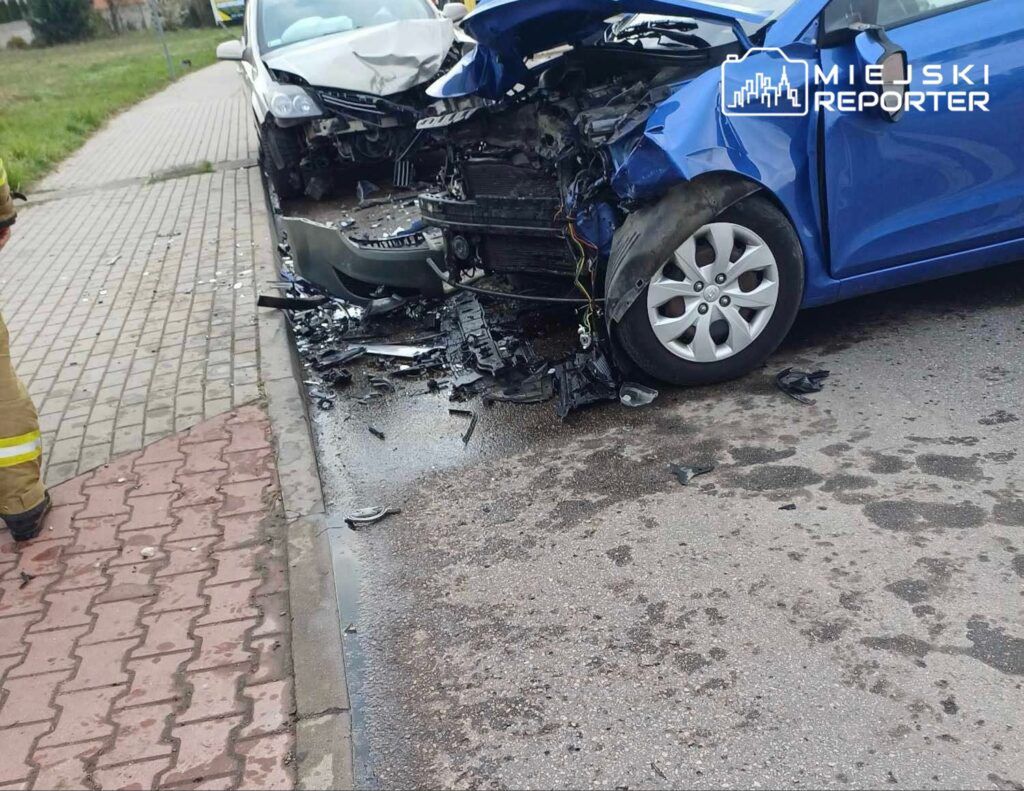 Fot. Czytelnik Miejskiego Reportera.  Czołowe zderzenie