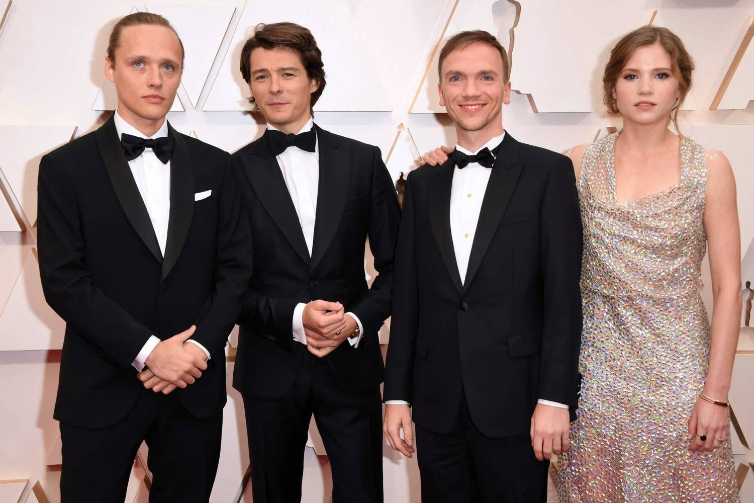 Oscary 2020: Bartosz Bielenia, Tomasz Ziętek, Jan Komasa i Eliza Rycembel na czerwonym dywanie