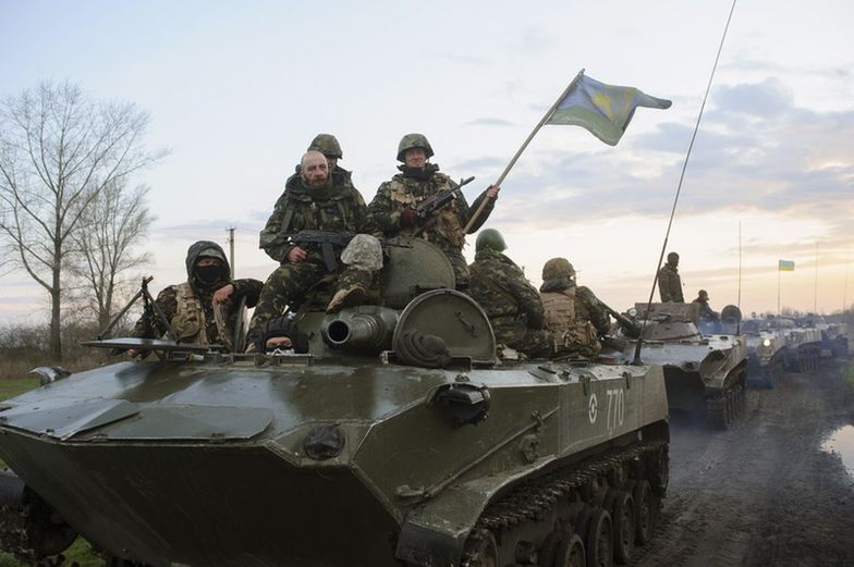 zdjęcie z zamieszek na wschodzie Ukrainy