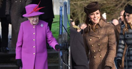 Świąteczne Kate Middleton i królowa Elżbieta II