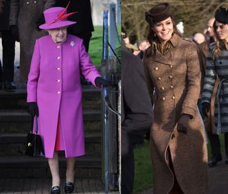 Świąteczne Kate Middleton i królowa Elżbieta II