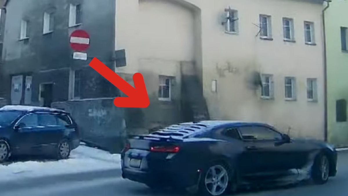 Kierowca zdecydowanie nie trzymał się swojego pasa