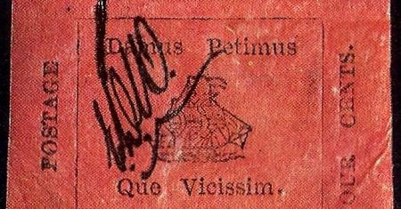 British Guiana One Cent Black on Magenta. To najdroższy znaczek
