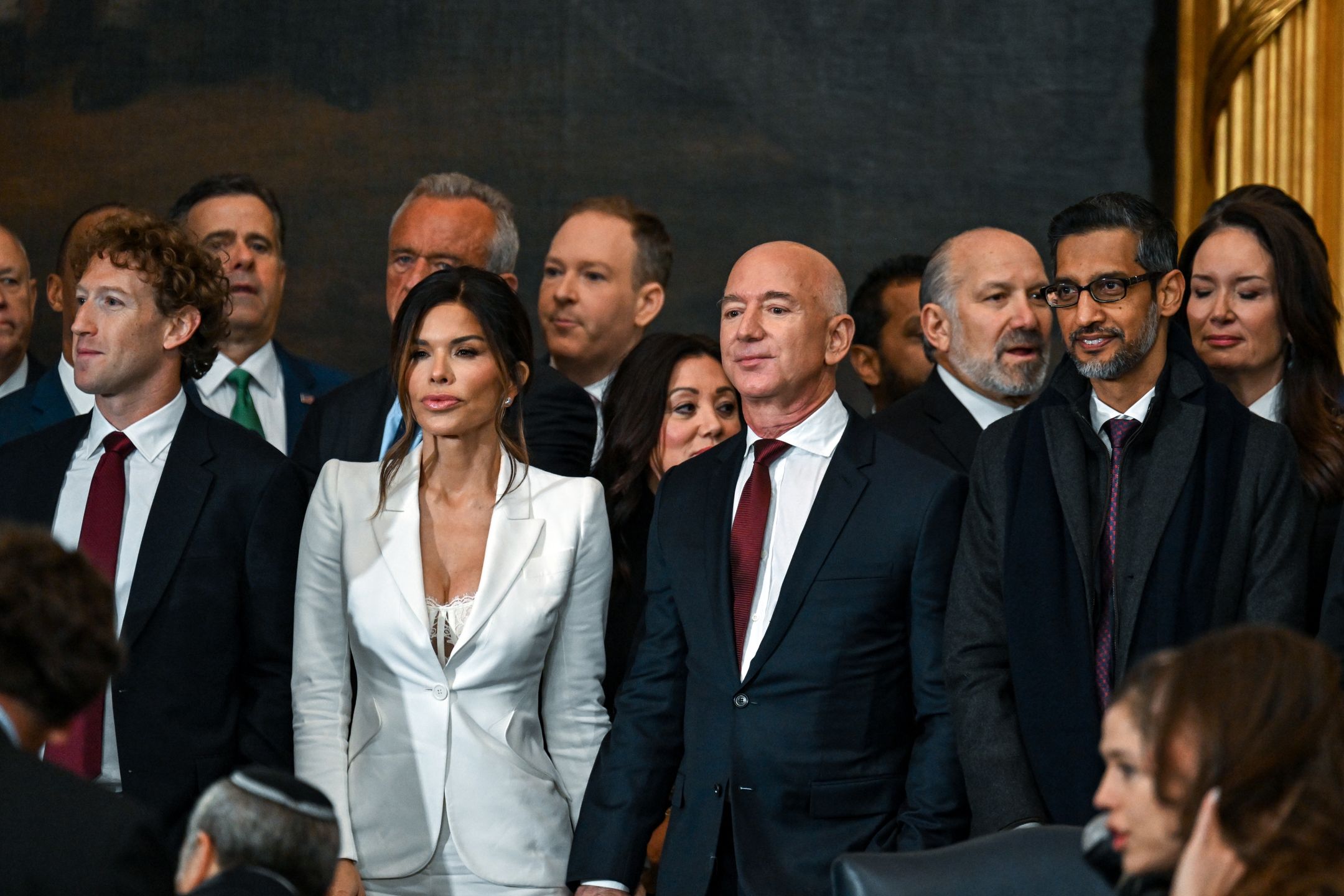 Lauren Sanchez i Jeff Bezos na inauguracji prezydentury Trumpa