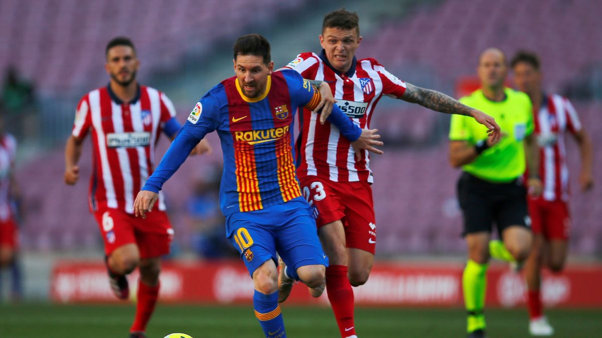 Leo Messi (z lewej) oraz Kieran Trippier