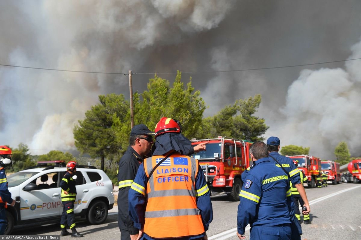Pożary w Grecji fot. Dimitris Lampropoulos / Anadolu Agency/ABACAPRESS.COM
AA/ABACA