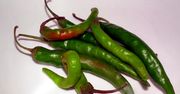 Surowe zielone papryczki chili