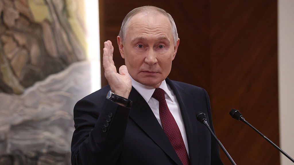 President Putin Makes A State Visit To Kyrgyzstan
BISHKEK, KYRGYZSTAN - NOVEMBER 27: Russian President Vladimir Putin speaks during his press conference after the Summit of  Collective Security Treaty Organization, on November 27, 2025 in Bishkek, Kyrgyzstan. Vladimir Putin makes a three-day state visit to the Kyrgyz Republic. During his stay he takes part in a regular session of the Collective Security Council of the Collective Security Treaty Organisation (CSTO). Putin will also hold talks with President of Kyrgyzstan Sadyr Japarov to discuss development of the strategic partnership and allied relationship between Russia and Kyrgyzstan. (Photo by Contributor/Getty Images)
Contributor